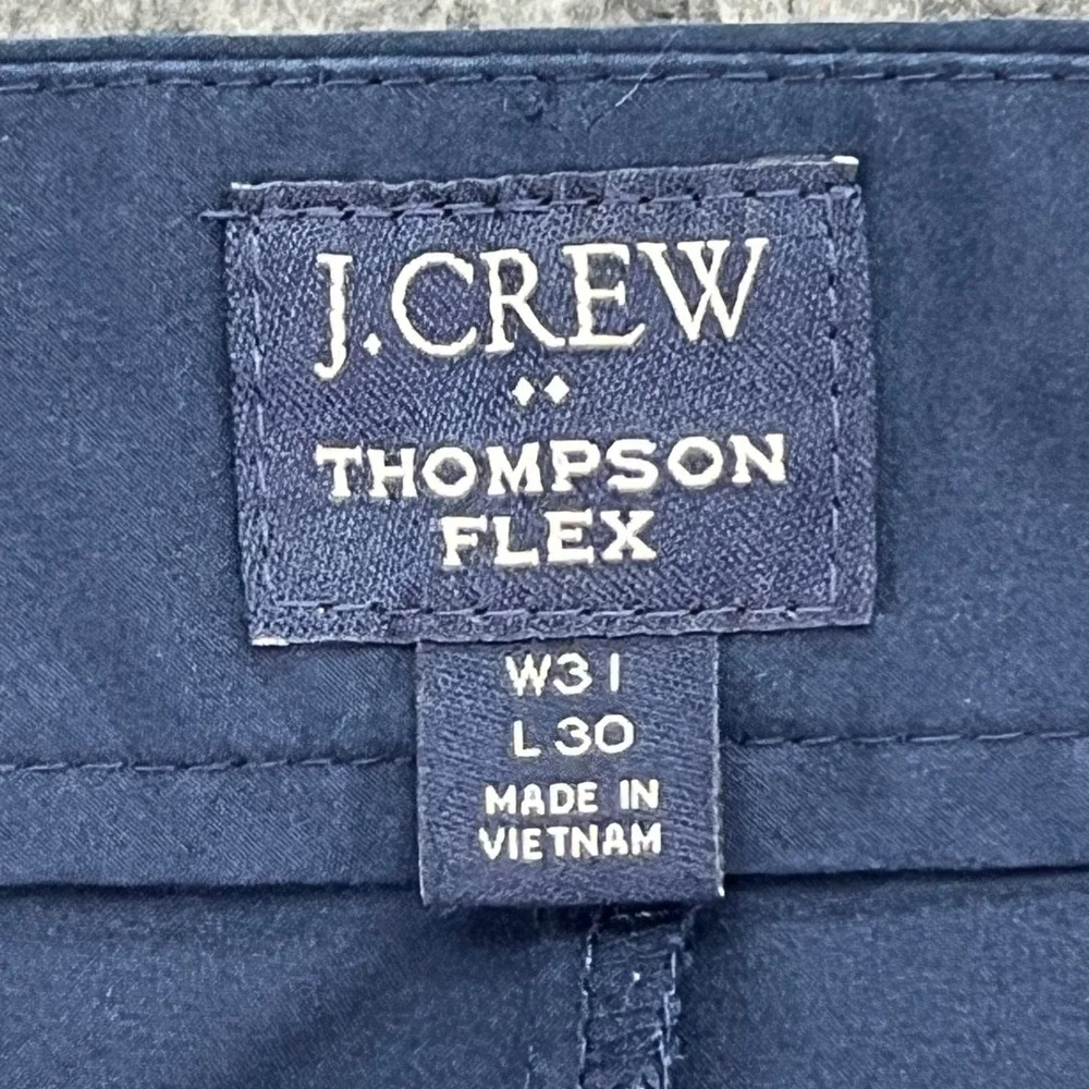 J Crew Thompson Flex‎ Tapered Chino Pants Navy Blue Mens Size 31x30